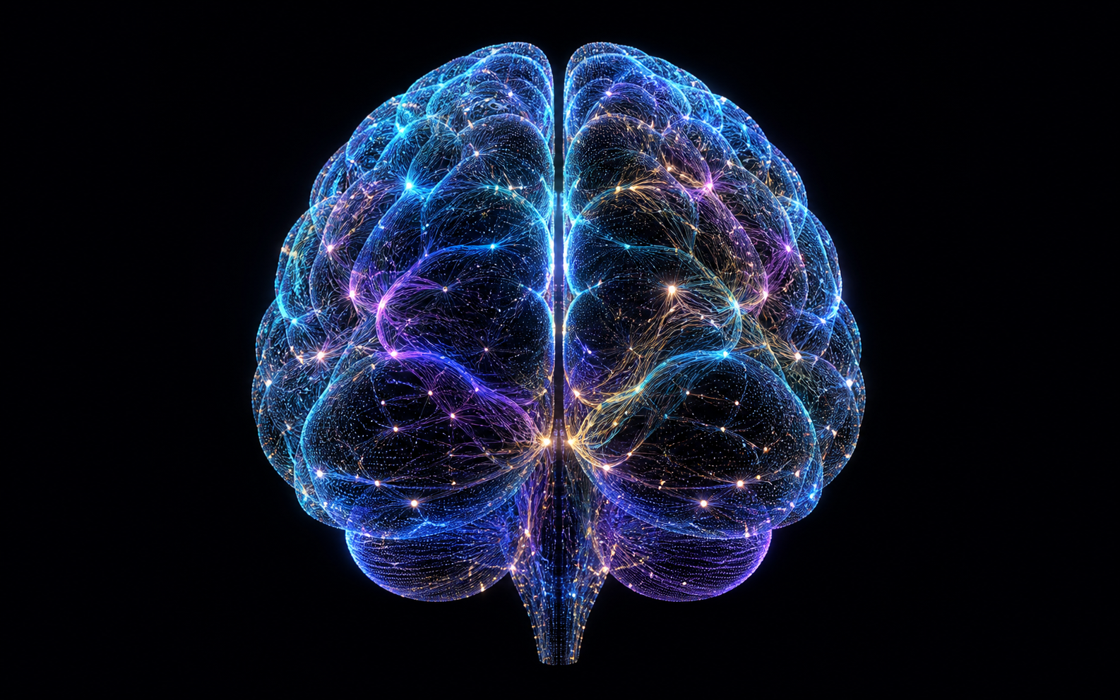 Luminous particle rendering of the Omni Brain neural core